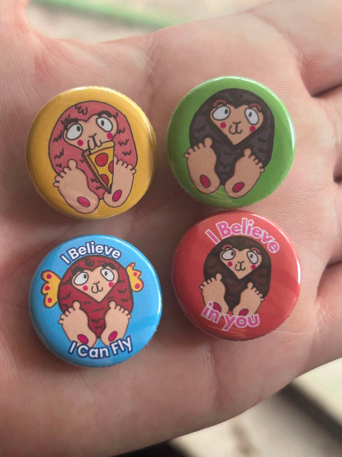 Big Foot Mini Buttons 4 pack